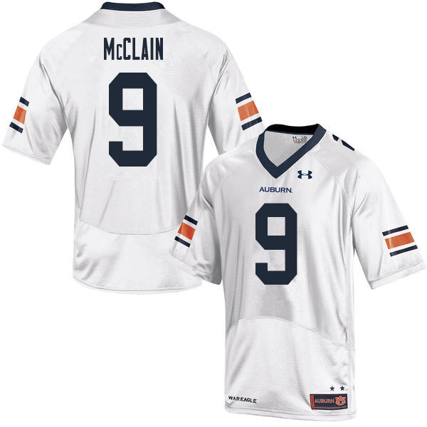 Auburn Tigers Men's Zakoby McClain #9 White Under Armour Stitched College 2020 NCAA Authentic Football Jersey YIF7174WM